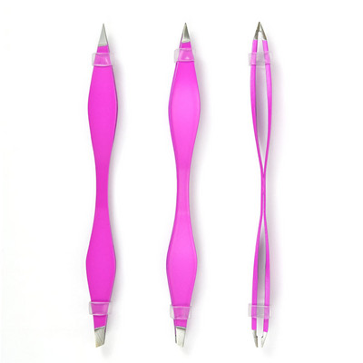 1 gab. Divu galviņu uzacu pincete daudzfunkcionāls skropstu pieaudzēšanas klips Antistatisks slīps un smails pincetes grima rīki