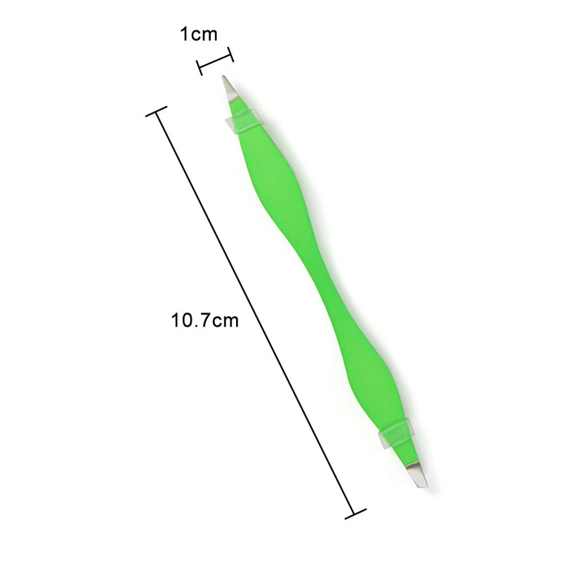 1 gab. Divu galviņu uzacu pincete daudzfunkcionāls skropstu pieaudzēšanas klips Antistatisks slīps un smails pincetes grima rīki