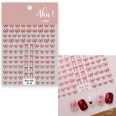 1gab 3D plānas melnbaltas mazas bantītes lentes bantes nagu uzlīmes Augstas kvalitātes līmējošās uzlīmes nagu mākslas apdare T-3604