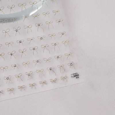 1gab 3D plānas melnbaltas mazas bantītes lentes bantes nagu uzlīmes Augstas kvalitātes līmējošās uzlīmes nagu mākslas apdare T-3604