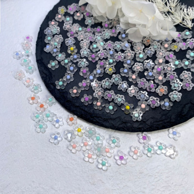 10gb 3D krāsaini sveķu kristāla zvaigzne nagu mākslas piekariņi Kawaii Pentagram nagu rhinestones dekorācijas DIY nagu aksesuāri piederumi