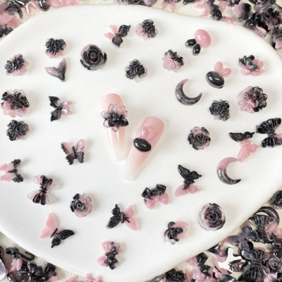 10gb 3D krāsaini sveķu kristāla zvaigzne nagu mākslas piekariņi Kawaii Pentagram nagu rhinestones dekorācijas DIY nagu aksesuāri piederumi