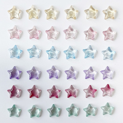 10gb 3D krāsaini sveķu kristāla zvaigzne nagu mākslas piekariņi Kawaii Pentagram nagu rhinestones dekorācijas DIY nagu aksesuāri piederumi