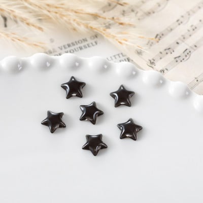 50 db Jég átlátszó körömdíszítő műgyanta bűbáj mini csillag több színű köröm lapos hátú strassz 10x10 mm barkács kövek kézműves