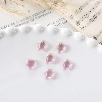 50 db Jég átlátszó körömdíszítő műgyanta bűbáj mini csillag több színű köröm lapos hátú strassz 10x10 mm barkács kövek kézműves