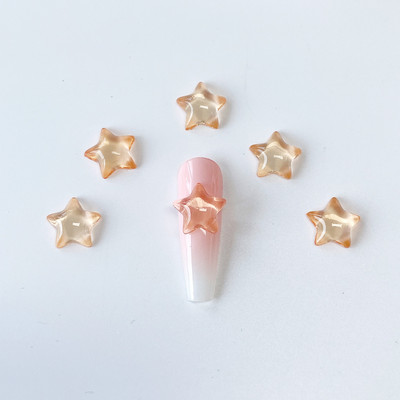 30PCS Prozirne zvijezde s ravnom pozadinom 3D Nail Art Rhinestone Charms Nakit Dodaci Dijelovi za manikuru Pribor za ukrašavanje noktiju