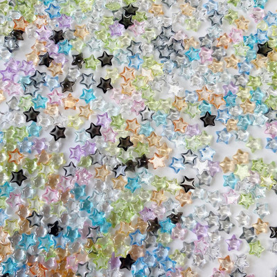 30PCS Prozirne zvijezde s ravnom pozadinom 3D Nail Art Rhinestone Charms Nakit Dodaci Dijelovi za manikuru Pribor za ukrašavanje noktiju