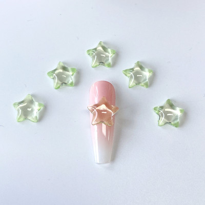 30PCS Prozirne zvijezde s ravnom pozadinom 3D Nail Art Rhinestone Charms Nakit Dodaci Dijelovi za manikuru Pribor za ukrašavanje noktiju