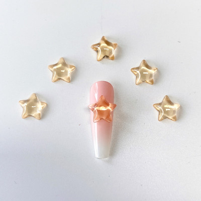 30PCS Prozirne zvijezde s ravnom pozadinom 3D Nail Art Rhinestone Charms Nakit Dodaci Dijelovi za manikuru Pribor za ukrašavanje noktiju