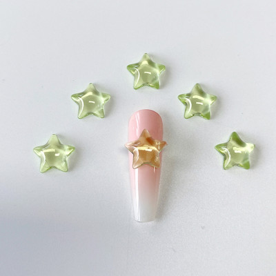 30PCS Prozirne zvijezde s ravnom pozadinom 3D Nail Art Rhinestone Charms Nakit Dodaci Dijelovi za manikuru Pribor za ukrašavanje noktiju