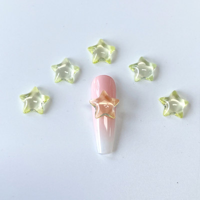 30PCS Prozirne zvijezde s ravnom pozadinom 3D Nail Art Rhinestone Charms Nakit Dodaci Dijelovi za manikuru Pribor za ukrašavanje noktiju