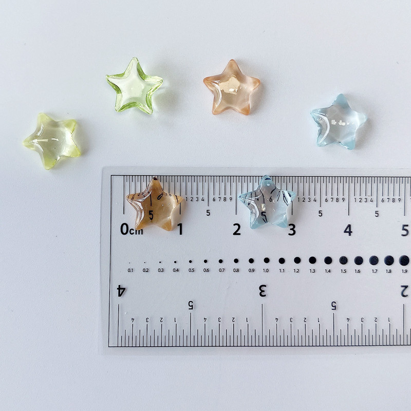 30PCS Prozirne zvijezde s ravnom pozadinom 3D Nail Art Rhinestone Charms Nakit Dodaci Dijelovi za manikuru Pribor za ukrašavanje noktiju