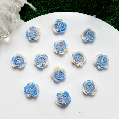 50 gab. nagu sveķu ziedu formas piekariņi, 8 mm nagu spīdums tumsā, daudzkrāsaini ziedu dizaini nagu piederumi