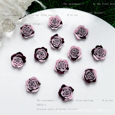 50 gab. nagu sveķu ziedu formas piekariņi, 8 mm nagu spīdums tumsā, daudzkrāsaini ziedu dizaini nagu piederumi