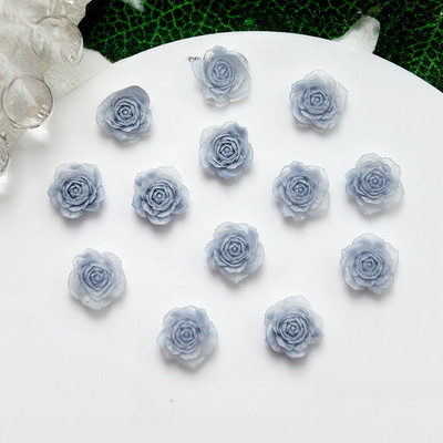 50 gab. nagu sveķu ziedu formas piekariņi, 8 mm nagu spīdums tumsā, daudzkrāsaini ziedu dizaini nagu piederumi