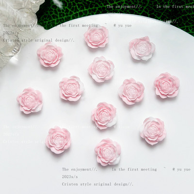 50 gab. nagu sveķu ziedu formas piekariņi, 8 mm nagu spīdums tumsā, daudzkrāsaini ziedu dizaini nagu piederumi