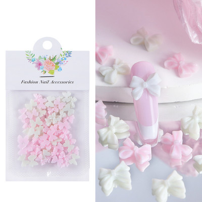 50 vnt. juostelės lankelis nagų papuošalai Priedai Spalvingi drugelių kaklaraiščiai manikiūro dalys „pasidaryk pats“ papuošalai Valentino dienos nagų dailės dekoravimas