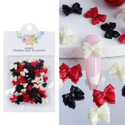 50 vnt. juostelės lankelis nagų papuošalai Priedai Spalvingi drugelių kaklaraiščiai manikiūro dalys „pasidaryk pats“ papuošalai Valentino dienos nagų dailės dekoravimas