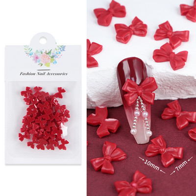 50 vnt. juostelės lankelis nagų papuošalai Priedai Spalvingi drugelių kaklaraiščiai manikiūro dalys „pasidaryk pats“ papuošalai Valentino dienos nagų dailės dekoravimas