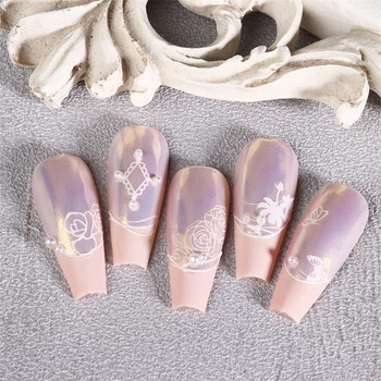 Dragonfly Spider Butterfly 5D меки релефни релефи Самозалепващ стикер за декорация на нокти Bowknot Insect Manicure Decal Y2K