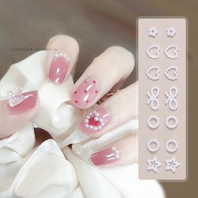 Ακρυλικά Γούρια νυχιών Easy Diy Pearls Nail Charms Star Χειροποίητα αξεσουάρ νυχιών Diy Nails σε ζήτηση 3d Nail Art Γούρια Ποικιλία