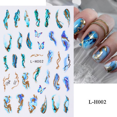 3D nagu uzlīmes mirdzošas uzlīmes Uzlīmes nagiem burtu līnija rožu ziedi rudens lapas nagu mākslas rotājumi Aurora sudraba dizains