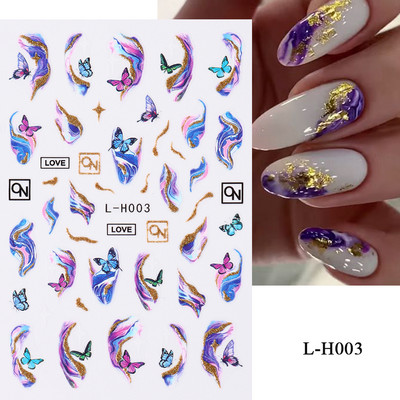 3D nagu uzlīmes mirdzošas uzlīmes Uzlīmes nagiem burtu līnija rožu ziedi rudens lapas nagu mākslas rotājumi Aurora sudraba dizains