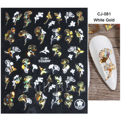 3D nagu uzlīmes mirdzošas uzlīmes Uzlīmes nagiem burtu līnija rožu ziedi rudens lapas nagu mākslas rotājumi Aurora sudraba dizains