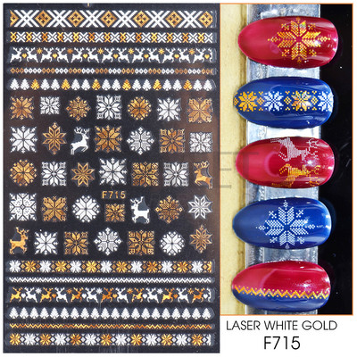 3D Ziemassvētku uzlīme nagu uzlīme Ziemas sniegpārsliņa Holija Mandarīni multfilma Ziemassvētku vecīša putns 2022 Jaunais gads nagu dizaina rotājums BEF892