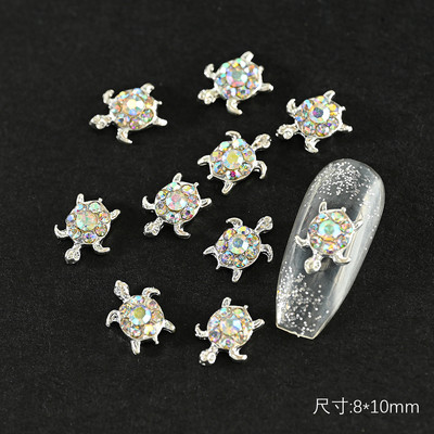 10 gab./partija Vintage Rhinestone nagu piekariņi 3D emalja bišu zirnekļa lācis metāla sakausējums kristāla rotaslietas manikīrs DIY nagu mākslas rotājumi