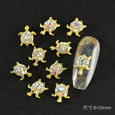 10 gab./partija Vintage Rhinestone nagu piekariņi 3D emalja bišu zirnekļa lācis metāla sakausējums kristāla rotaslietas manikīrs DIY nagu mākslas rotājumi