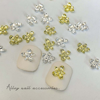 20 бр./компл. японски бантик кристали за нокти златни сребърни цветя декор за нокти лък 3D бормашини за нокти Бижута за нокти Талисмани за нокти
