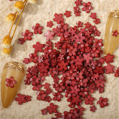 100gab Krāsaini mazi ziedi nagu mākslas piekariņi 3D sveķi 5ziedlapu ziedi, rhinestones nagu dekorācijas Kawaii aksesuāri manikīrs DIY