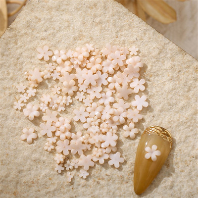 100gab Krāsaini mazi ziedi nagu mākslas piekariņi 3D sveķi 5ziedlapu ziedi, rhinestones nagu dekorācijas Kawaii aksesuāri manikīrs DIY