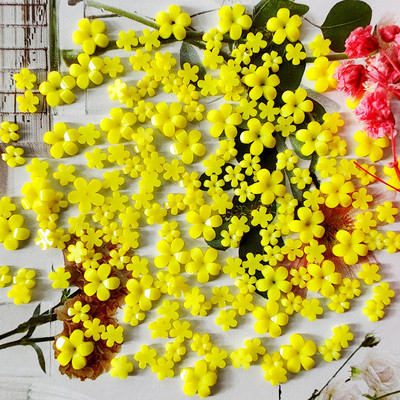 100gab Krāsaini mazi ziedi nagu mākslas piekariņi 3D sveķi 5ziedlapu ziedi, rhinestones nagu dekorācijas Kawaii aksesuāri manikīrs DIY