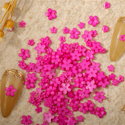 100gab Krāsaini mazi ziedi nagu mākslas piekariņi 3D sveķi 5ziedlapu ziedi, rhinestones nagu dekorācijas Kawaii aksesuāri manikīrs DIY