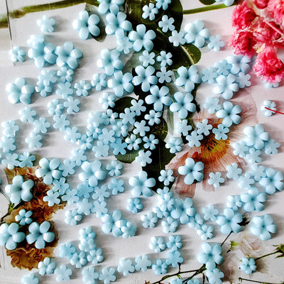 100gab Krāsaini mazi ziedi nagu mākslas piekariņi 3D sveķi 5ziedlapu ziedi, rhinestones nagu dekorācijas Kawaii aksesuāri manikīrs DIY