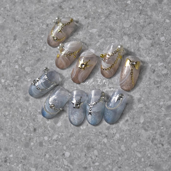 Pearl Love Χρυσή Ασημένια Αλυσίδα Υψηλής Ποιότητας 5D Crystal Diamond Αυτοκόλλητο Νυχιών Εργαλείο Μανικιούρ Σχεδιασμός Αυτοκόλλητων Νυχιών T-3112