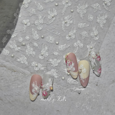 Pearl Love zelta sudraba ķēde augstas kvalitātes 5D kristāla dimanta nagu uzlīme nagu mākslas uzlīme dizaina manikīra rīks T-3112