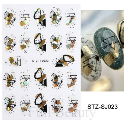 Violeta marmora dūmu nagi uzlīmes 3D zelta viļņu līnijas ziedi tauriņš pavasara dizaina uzlīmes manikīrs nagu mākslas slīdņi dekors