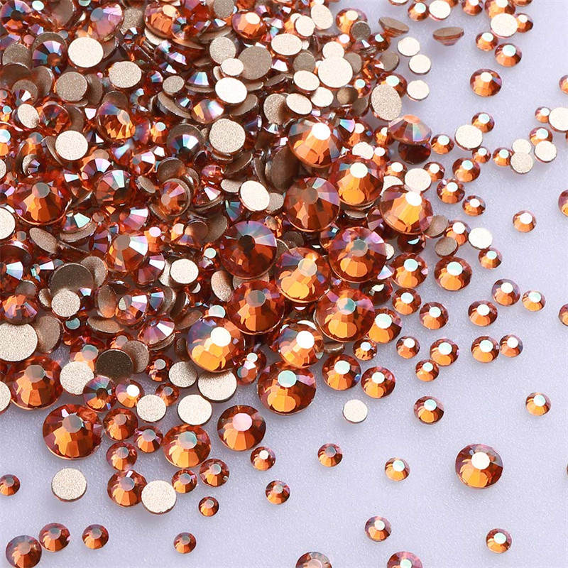 1440Gb/Pack Blue Moonlight Glass Flatback Rhinestone Augstas kvalitātes mirdzoša zelta dibena akmeņu līme uz dimanta nagu mākslai