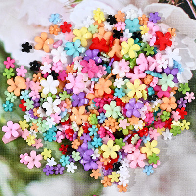 100 komada šarenih akrilnih cvjetnih privjesaka za nokte 3D cvjetni ukrasi od smole za nokte Cvjetići za nokte sa kamenčićima Nakit za manikuru