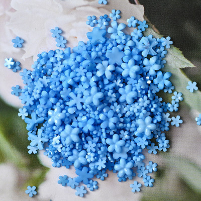 100 komada šarenih akrilnih cvjetnih privjesaka za nokte 3D cvjetni ukrasi od smole za nokte Cvjetići za nokte sa kamenčićima Nakit za manikuru