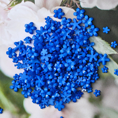 100 komada šarenih akrilnih cvjetnih privjesaka za nokte 3D cvjetni ukrasi od smole za nokte Cvjetići za nokte sa kamenčićima Nakit za manikuru