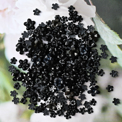 100 komada šarenih akrilnih cvjetnih privjesaka za nokte 3D cvjetni ukrasi od smole za nokte Cvjetići za nokte sa kamenčićima Nakit za manikuru