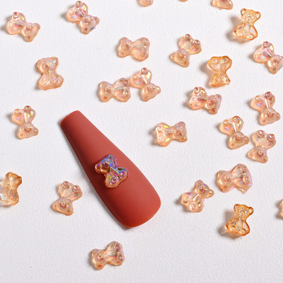 100 komada šarenih akrilnih cvjetnih privjesaka za nokte 3D cvjetni ukrasi od smole za nokte Cvjetići za nokte sa kamenčićima Nakit za manikuru