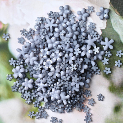 100 komada šarenih akrilnih cvjetnih privjesaka za nokte 3D cvjetni ukrasi od smole za nokte Cvjetići za nokte sa kamenčićima Nakit za manikuru