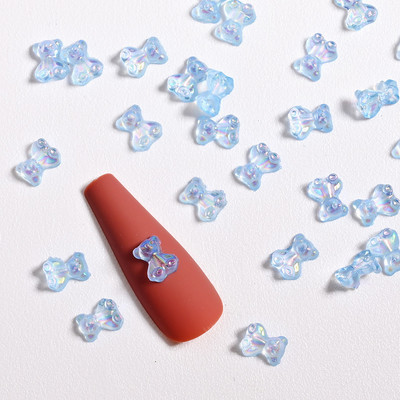 100 komada šarenih akrilnih cvjetnih privjesaka za nokte 3D cvjetni ukrasi od smole za nokte Cvjetići za nokte sa kamenčićima Nakit za manikuru