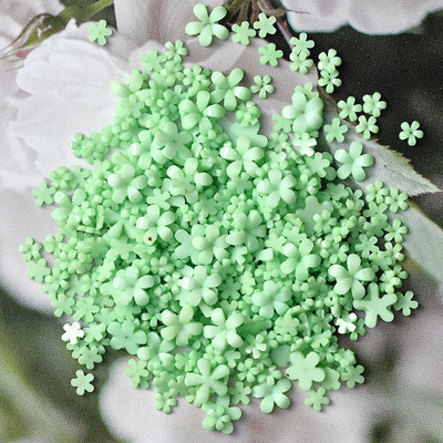 100 komada šarenih akrilnih cvjetnih privjesaka za nokte 3D cvjetni ukrasi od smole za nokte Cvjetići za nokte sa kamenčićima Nakit za manikuru