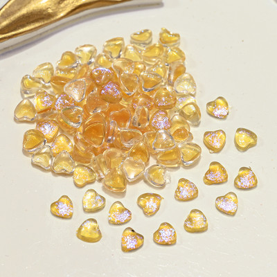 100 komada šarenih akrilnih cvjetnih privjesaka za nokte 3D cvjetni ukrasi od smole za nokte Cvjetići za nokte sa kamenčićima Nakit za manikuru